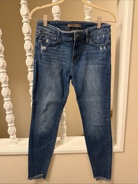 Joe's Jeans Distressed Dark Blue Skinny Jeans